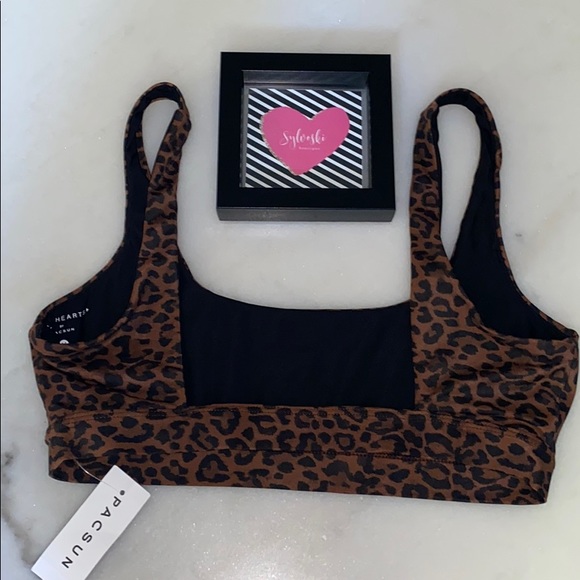 🔥 LA Hearts Leopard Cropped Bikini Top Set NWT - Picture 10 of 14